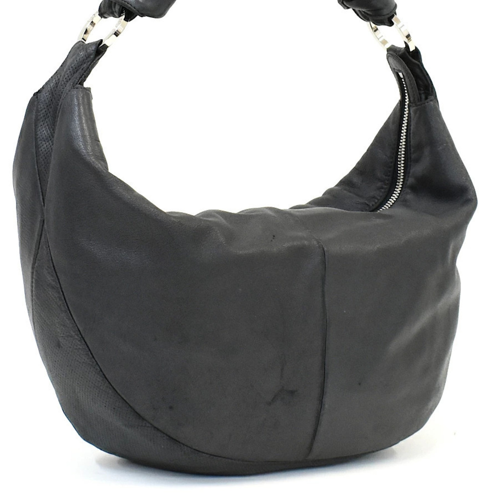 Loewe Shoulder Bag Hobo Leather Black